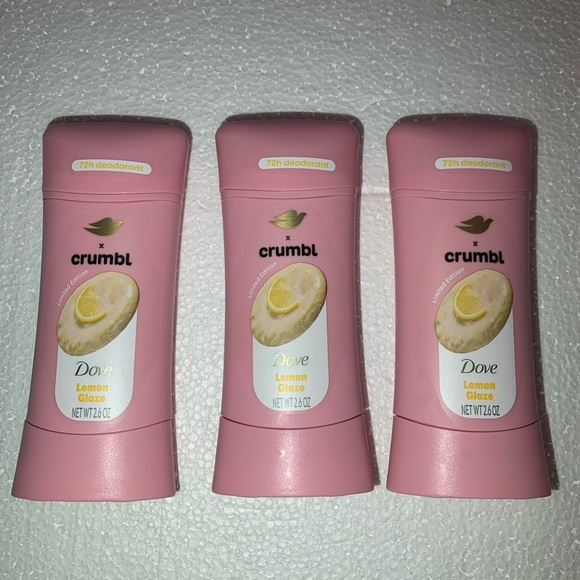 3 Lemon Glaze Deodorant Dove Crumbl 2.6 Oz - Picture 1 of 4